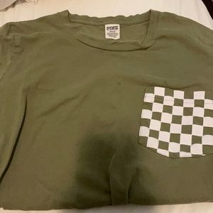 pink army green t shirt